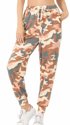 Almond Camo Jogger Pants