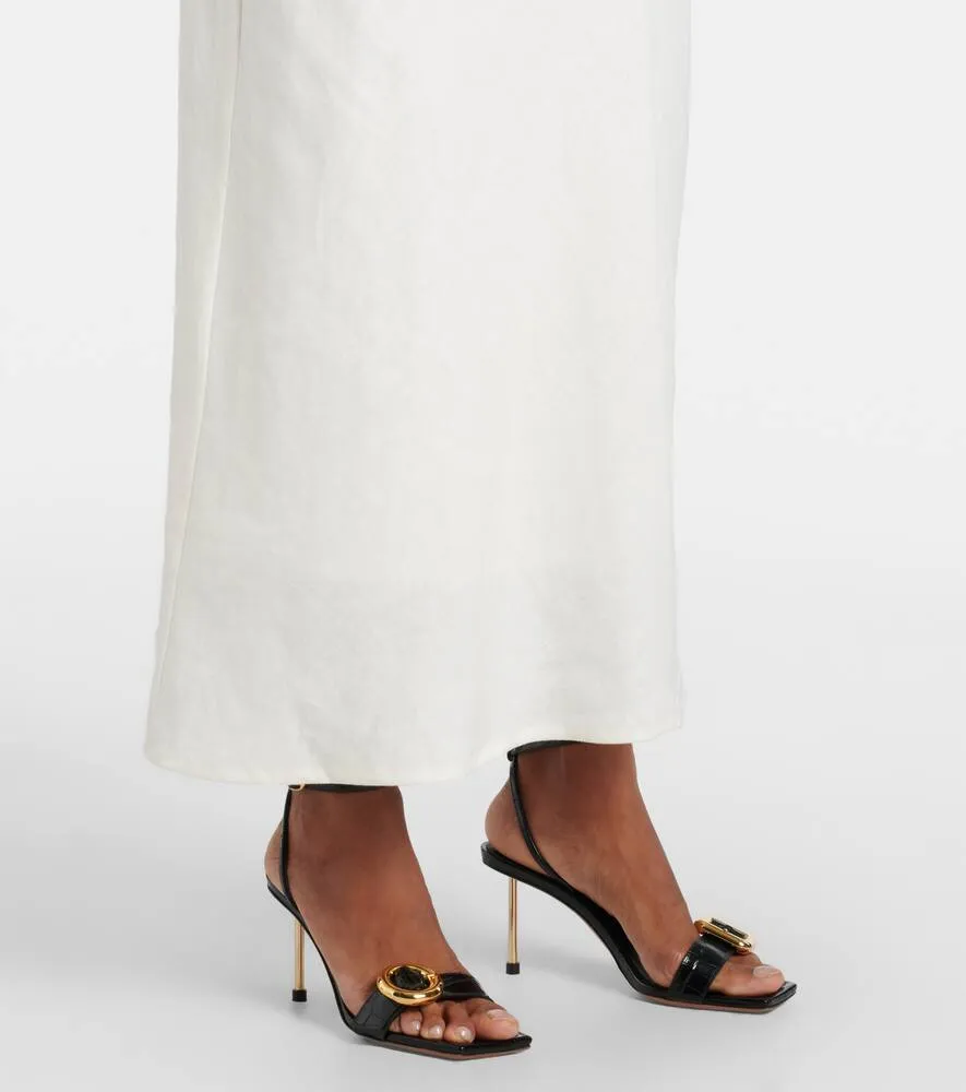 Faithfull Ilride off-shoulder linen maxi dress