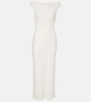 Faithfull Ilride off-shoulder linen maxi dress