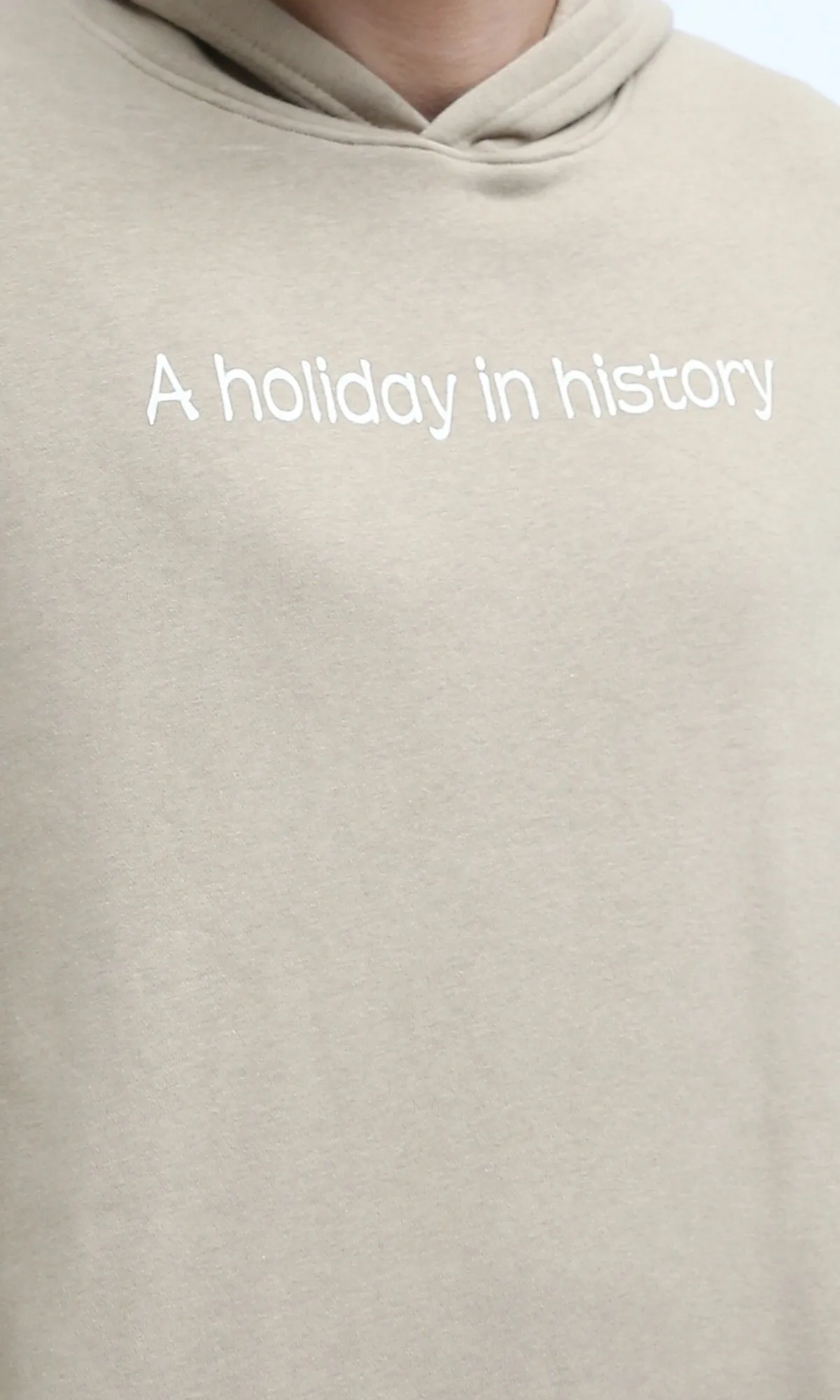 O199182 - Long Sleeves Hoodie With Full Printed Back - Coffee
