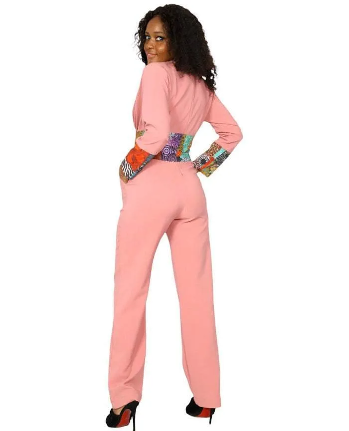 Pink Patched Jumpsuit for Women