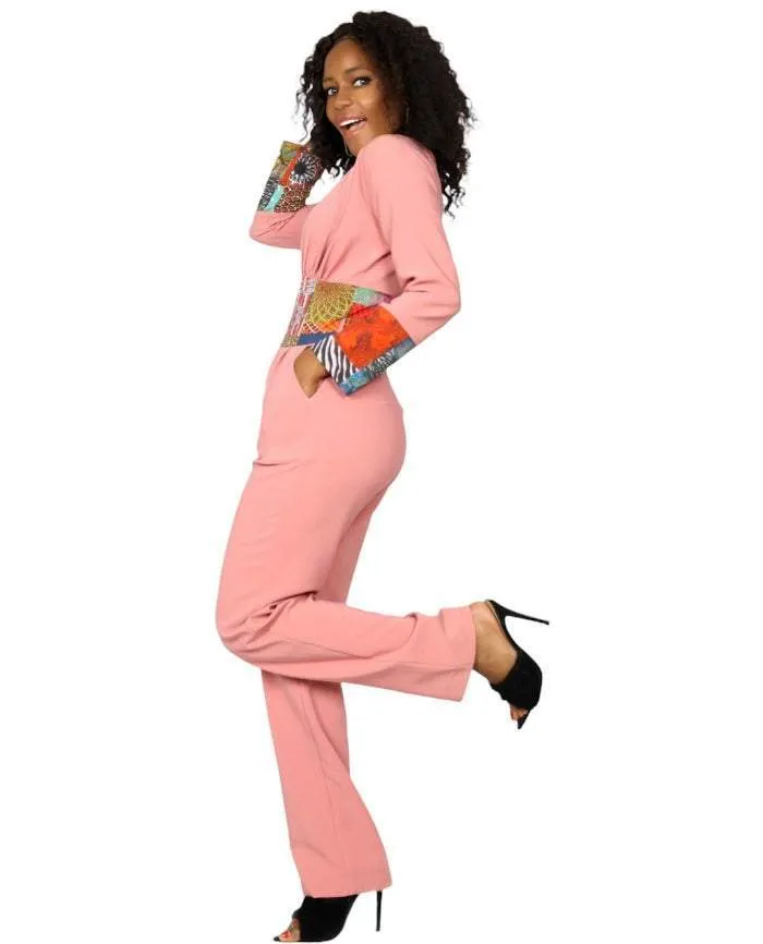 Pink Patched Jumpsuit for Women