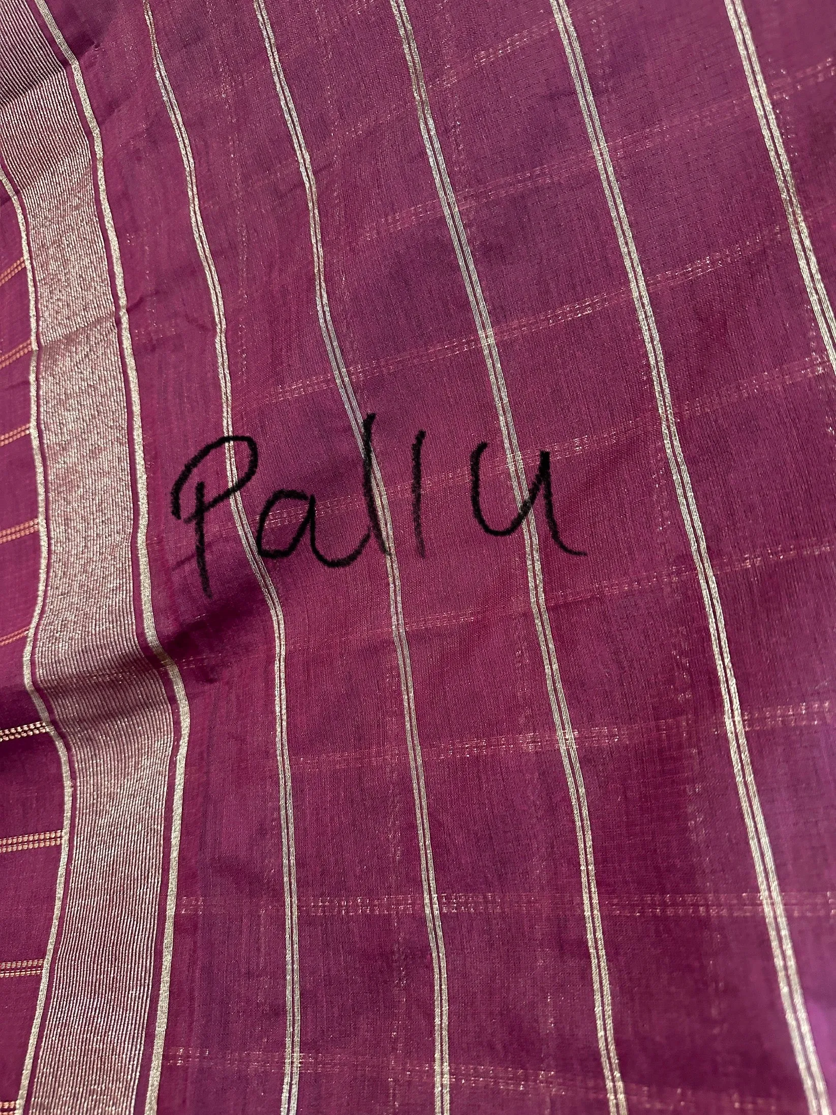 Purple Soft Sico Checks with Pochampally Border Casual Wear Saree