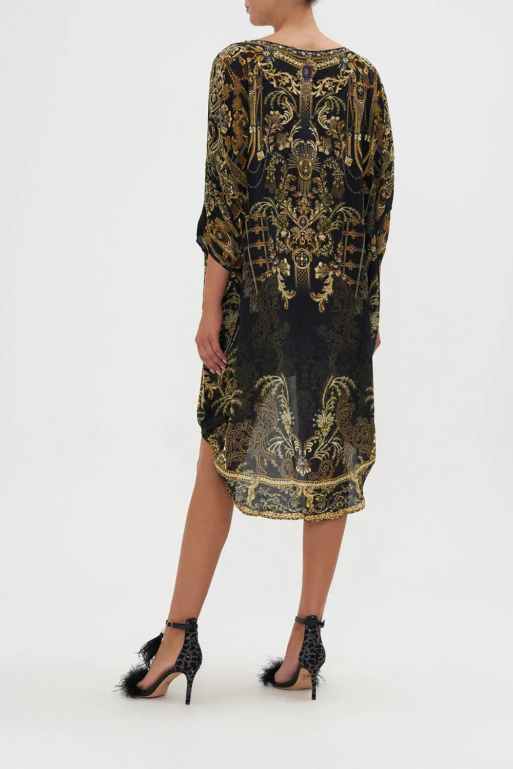 Scoop Back Hem Dress The Night Is Noir