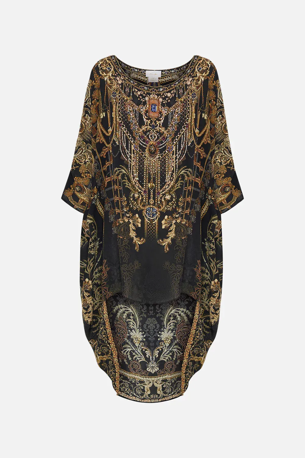Scoop Back Hem Dress The Night Is Noir