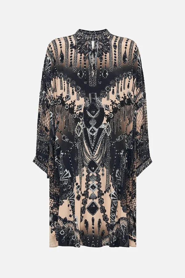 SHORT KAFTAN WITH HIGH NECK