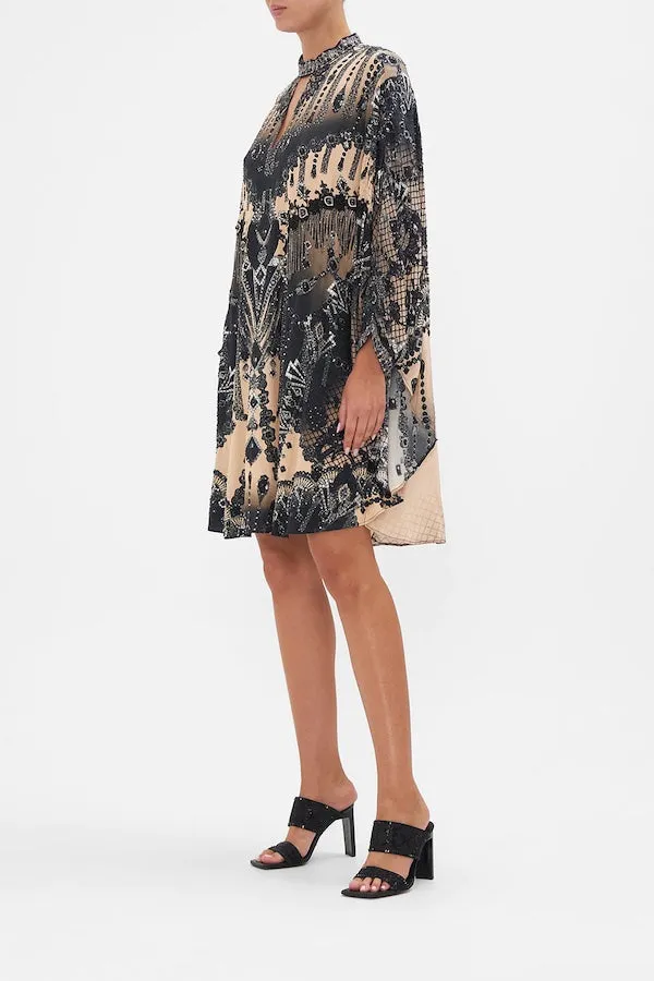 SHORT KAFTAN WITH HIGH NECK