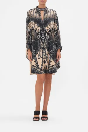 SHORT KAFTAN WITH HIGH NECK