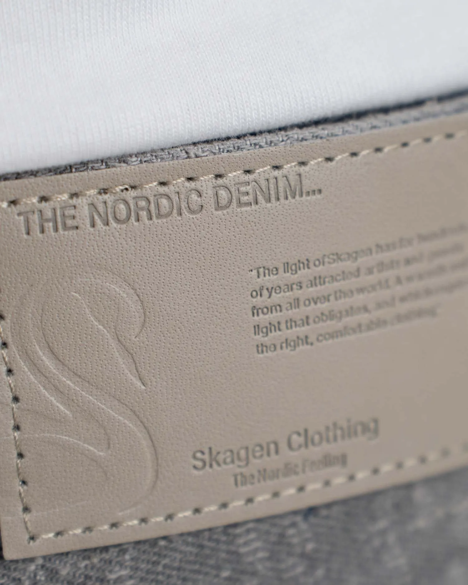 Textured Denim Jeans Grey