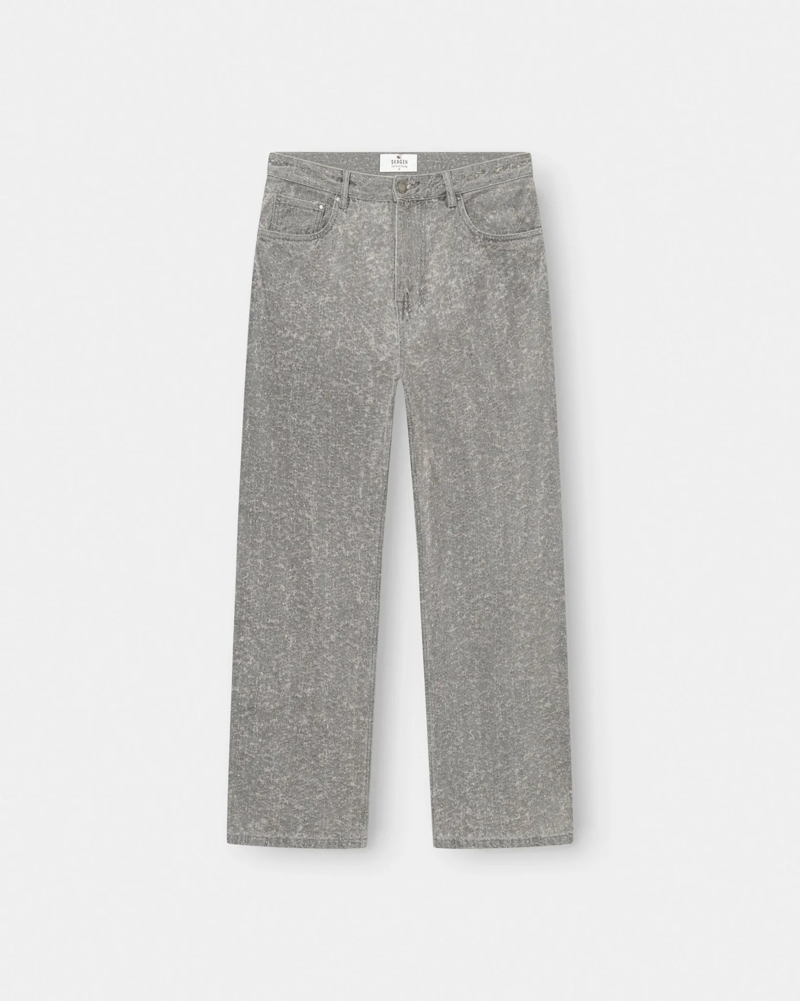 Textured Denim Jeans Grey